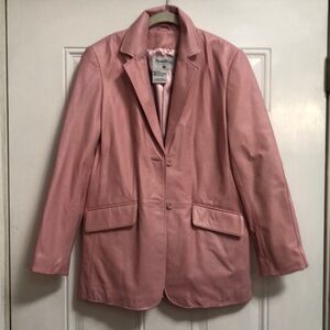 PAMELA MCCOY Genuine, leather pink jacket, brand new